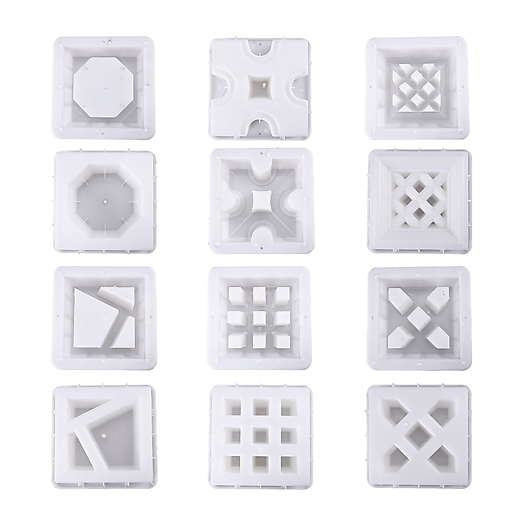 พลาสติก Hollow อิฐแม่พิมพ์บ้านอาคารตกแต่ง Air-Brick Garden Grid Partition Openwork พื้นหลังผนังทําแม่พิมพ์ซีเมนต์