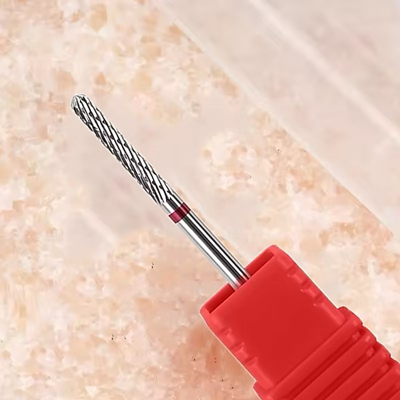 หัวเจียโคนpvc สีแดง  หัวเจียโคนเนียนกริบไม่ทิ้งรอยต่อ ทำเล็บ
