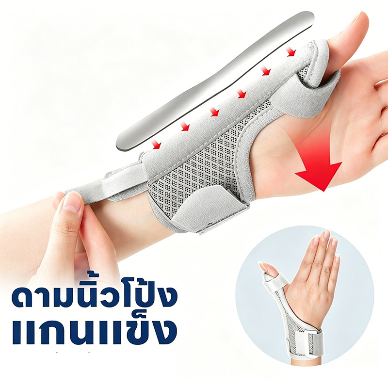 อุปกรณ์พยุงนิ้วโป้ง ดามข้อมือ นิ้วหัวแม่มือ เฝือกอ่อน ลดปวดเอ็นอักเสบ ข้อมือเคล็ด ใส่ได้สองข้าง