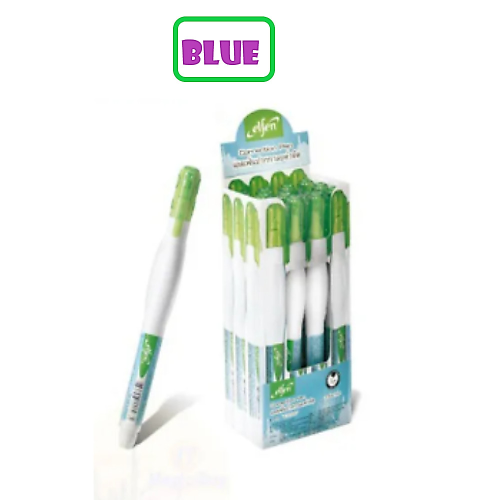 (ยกโหล)..น้ำยาลบคำผิด,ปากกาลบคำผิด,ลิควิด ยี่ห้อ เอลเฟ่น 4 มล. รุ่น สีฟ้า (1โหล=12ชิ้น)