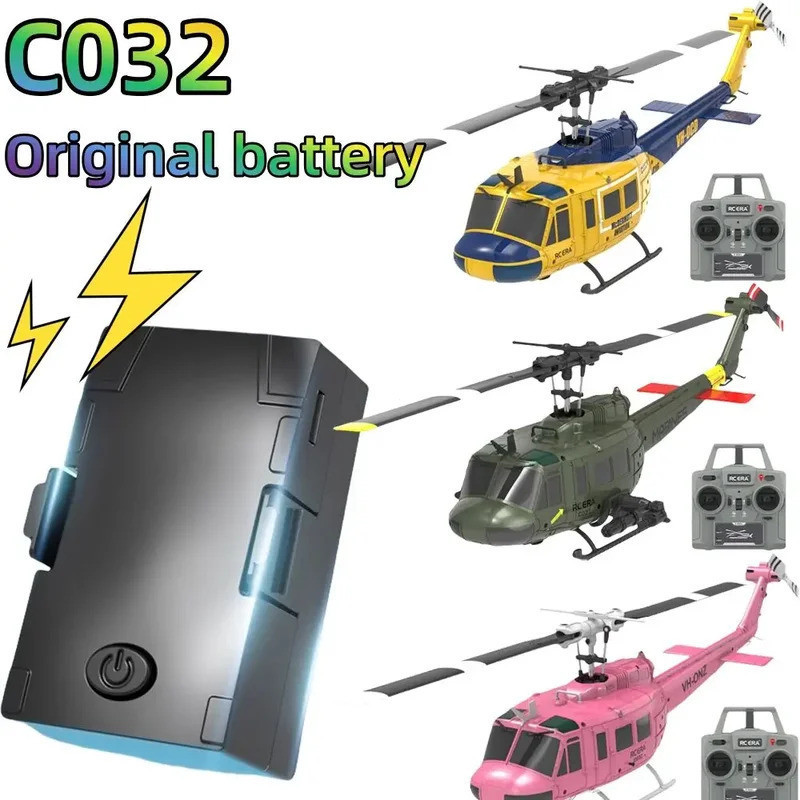 Orginal RC ERA C032 Uh-1 huey เฮลิคอปเตอร์ 7.4V 350mAh 2.59wh LiPo แบตเตอรี่สําหรับ C032 Uh-1 huey R