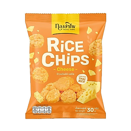 ทองอำไพ ข้าวแต๋นมินิ รสชีส 30 กรัม THONG AMPAI RICE CHIPS CHEESE FLAVOR 30G