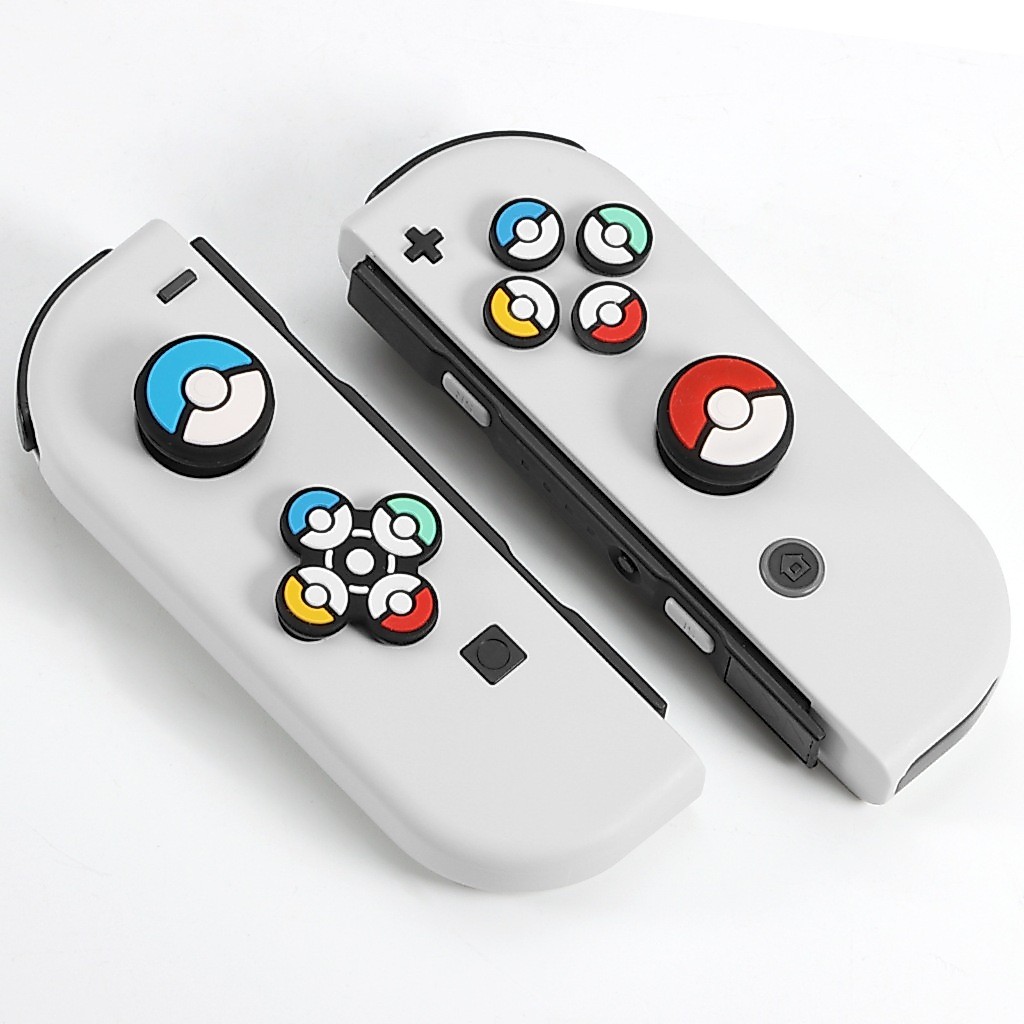 Switch Rocker Caps 1 ชุด Pokémon Ball Design สําหรับ Nintendo Switch 2 / 1 / OLED / Lite Joy-Con Analog Caps ทรงกลม
