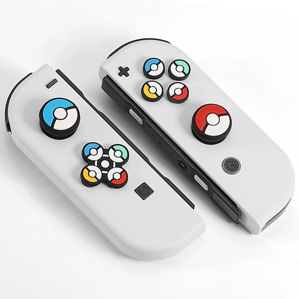 Switch Rocker Caps 1 ชุด Pokémon Ball Design สําหรับ Nintendo Switch 2 / 1 / OLED / Lite Joy-Con Analog Caps ทรงกลม