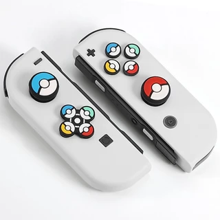Switch Rocker Caps 1 ชุด Pokémon Ball Design สําหรับ Nintendo Switch 2 / 1 / OLED / Lite Joy-Con Analog Caps ทรงกลม