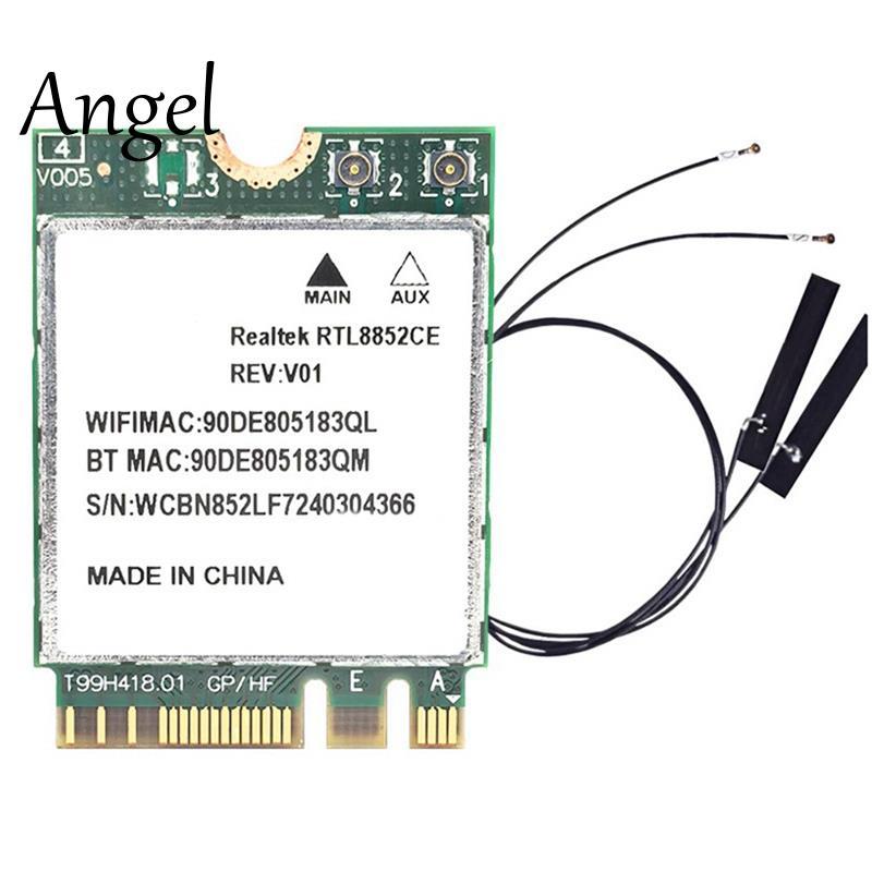 RTL8852CE WiFi 6E M.2 การ์ดเครือข่าย 5400Mbps บลูทูธ 5.4 อะแดปเตอร์ไร้สาย Wifi พร้อมเสาอากาศ goujhlo