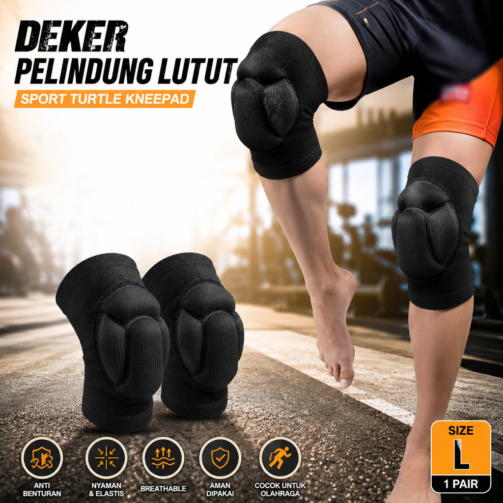 Karasu Turtle Kneepad Gym Fitness อุปกรณ์ป้องกันเข่า 1 คู่ - INU65