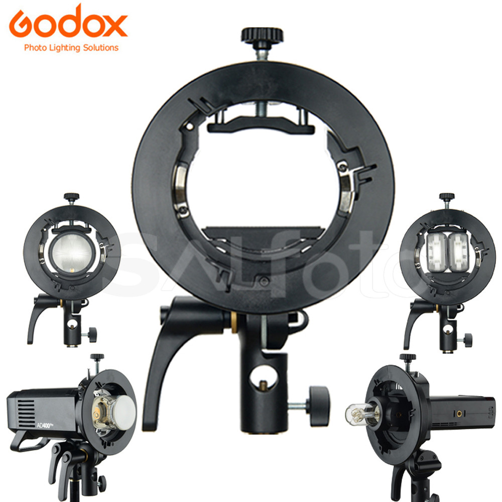 Godox S2 / S1 Speedlite Bracket S-Type Bowens Flash Holder Mount สําหรับ Godox V1 V860III TT685II AD