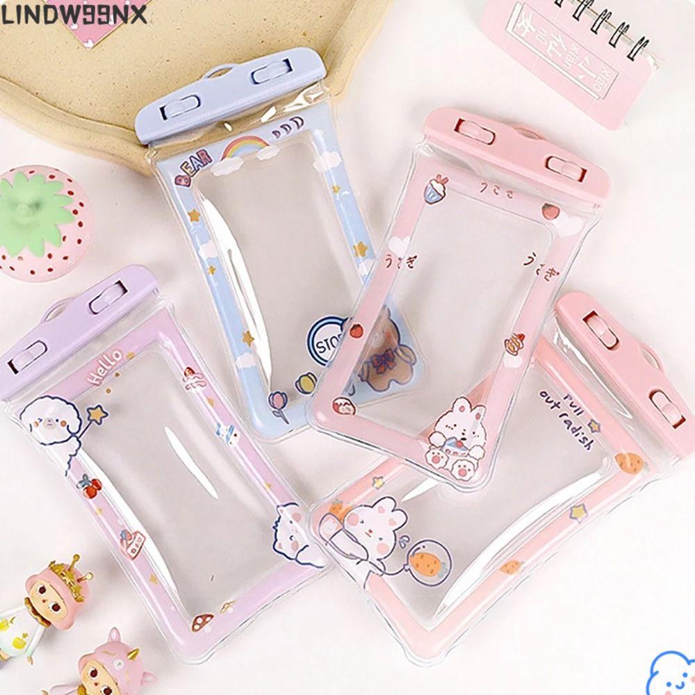 LINDW99NX 1 ชิ้นโทรศัพท์กันน้ํา, Air Bag กันกระแทก Universal Phone Bag, พร้อมสายคล้อง Lanyard แขวนกา