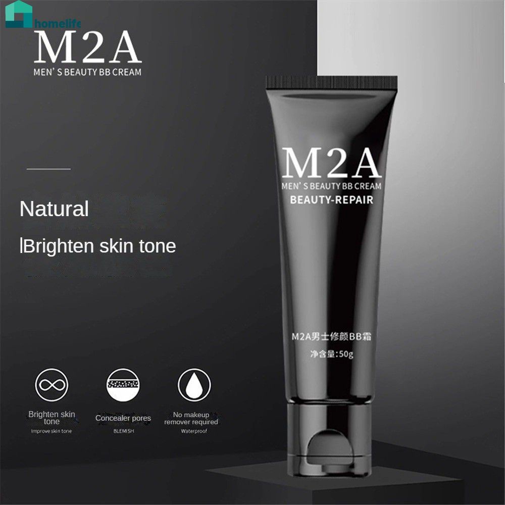 ครีมรองพื้นเนื้อบางเบาสำหรับผู้ชาย 50g คอนซีลเลอร์ ผลิตภัณฑ์ดูแลผิวสำหรับผู้ชาย ปกปิดจุดบกพร่องของผู
