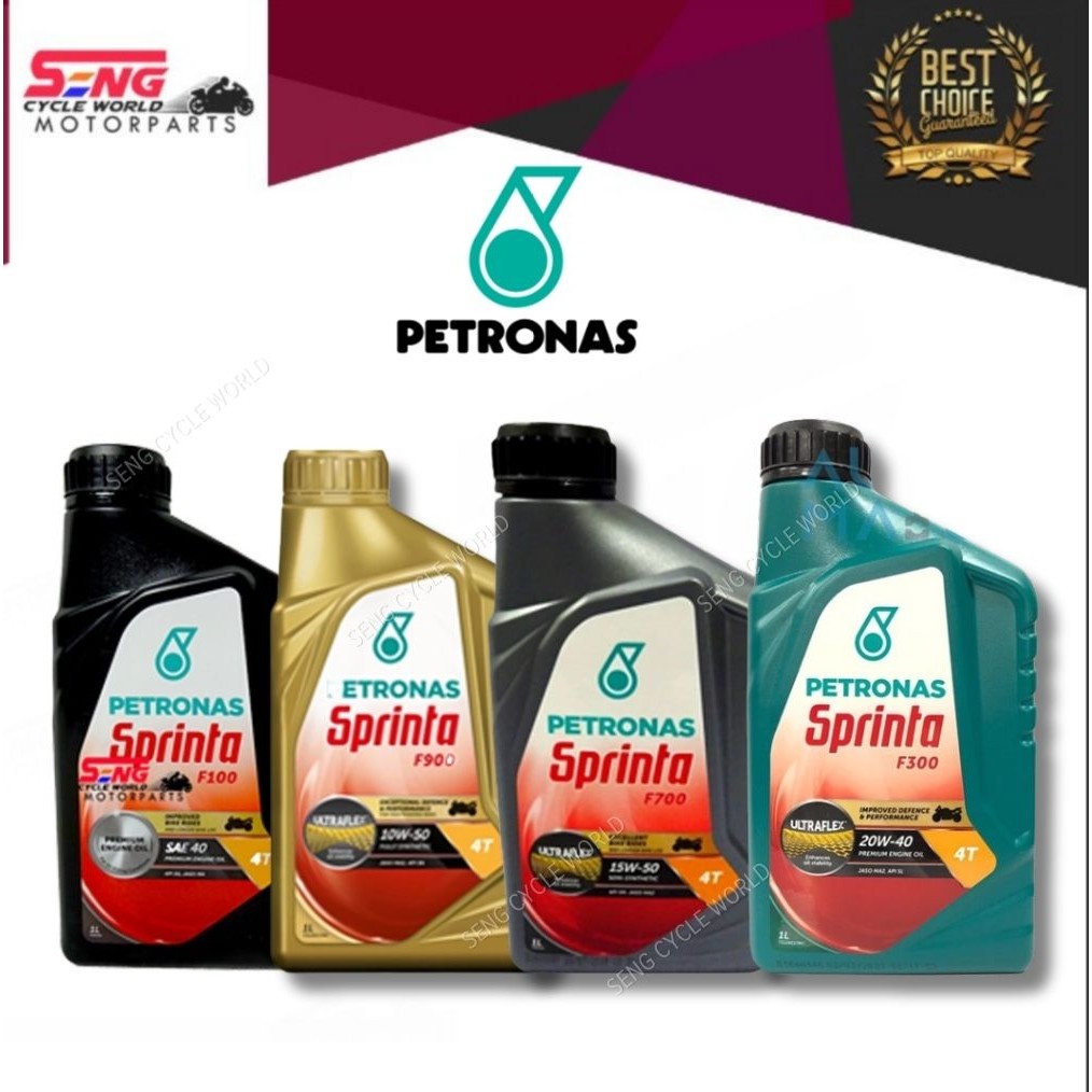 PETRONAS 4T F100 SAE40-1L , 4T F300 20W40-1L , 4T F900 (10W40) FULLY SYN -1L , 4T F700 (15W50) 1L