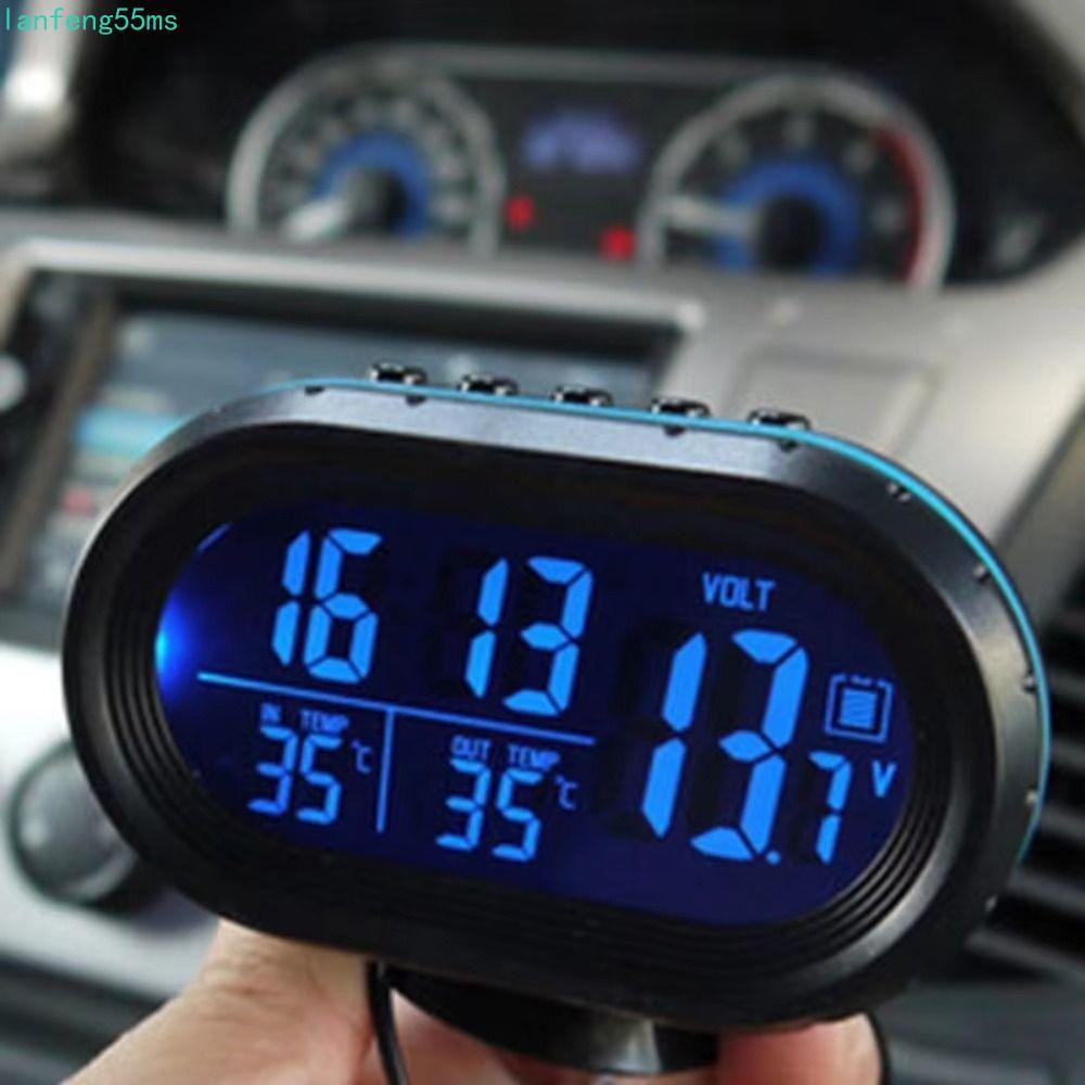 LANFENG Digital Auto Car Temperature, 12V-24V Dual Temperature Display Car Battery Volt Volt Volt Vo
