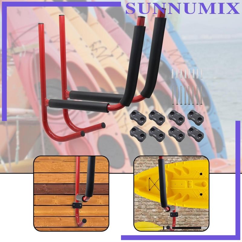 [Sunnimix] Kayak Storage Rack Wall Canoe Carrier แขวนมัลติฟังก์ชั่ Heavy Duty Kayak แขวนผนัง Paddles
