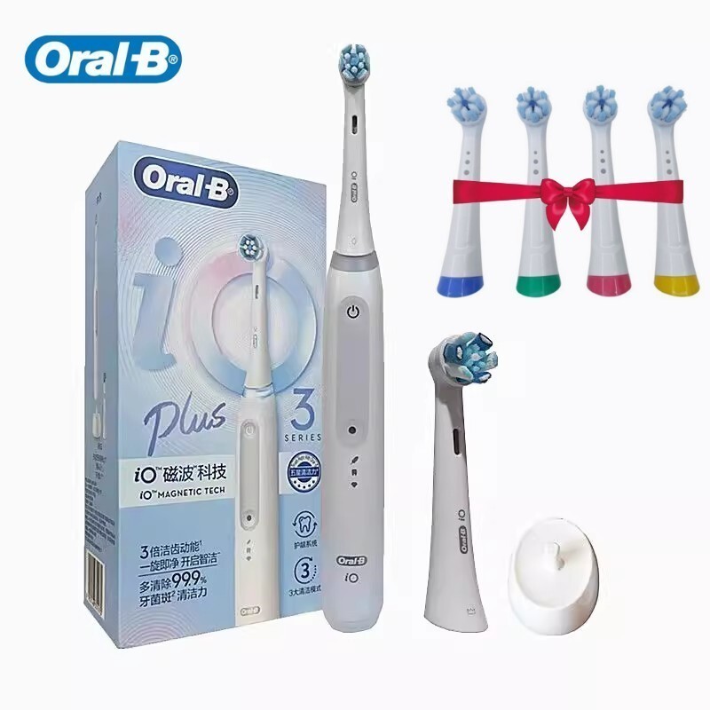 ส่งหัวแปรงOral B IO3 แปรงสีฟันไฟฟ้า Wave แปรงหัวกลมขนาดเล็ก IO3 แปรงสีฟันอัตโนมัติสําหรับผู้ใหญ่อัจฉ