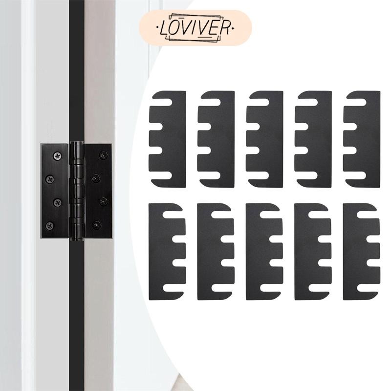 LOVIVER 10x บานพับประตู ชิms ชุดซ่อม,ความสนุก,ติดตั้งง่าย,4นิ้ว,เปลี่ยนบานพับ ตัวเว้นวรรค ปะเก็นสําหรับตู้ประตู
