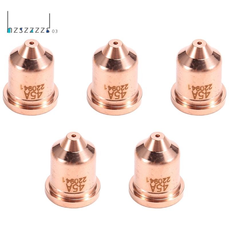 5ชิ้น 220941 เคล็ดลับหัวฉีด 45A Fit สําหรับ 45XP/65/85/105 วัสดุสิ้นเปลืองไฟฉายตัดพลาสม่า