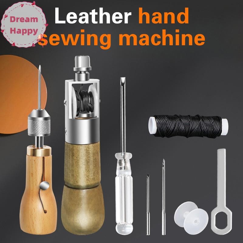 DreamHappy จักรเย็บผ้าหนังเย็บ Awl Thread Kit Hand Speedy Stitcher DIY Craft ชุดเครื่องมือทํางาน Shoemaker ผ้าใบซ่อมเครื่องมือ TH