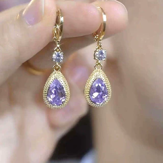 ต่างหูแบบเรโทรหรูหรา งานฝีมือประณีตตกแต่งด้วยคริสตอล rhinestones สไตล์แฟชั่นระดับไฮเอนด์