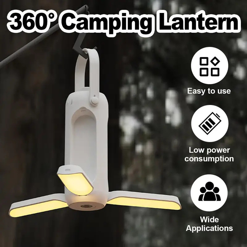 Camping Lantern 3 Colors Emergency Light Waterproof Foldable Super Bright Flashlight Hiking Hanging 