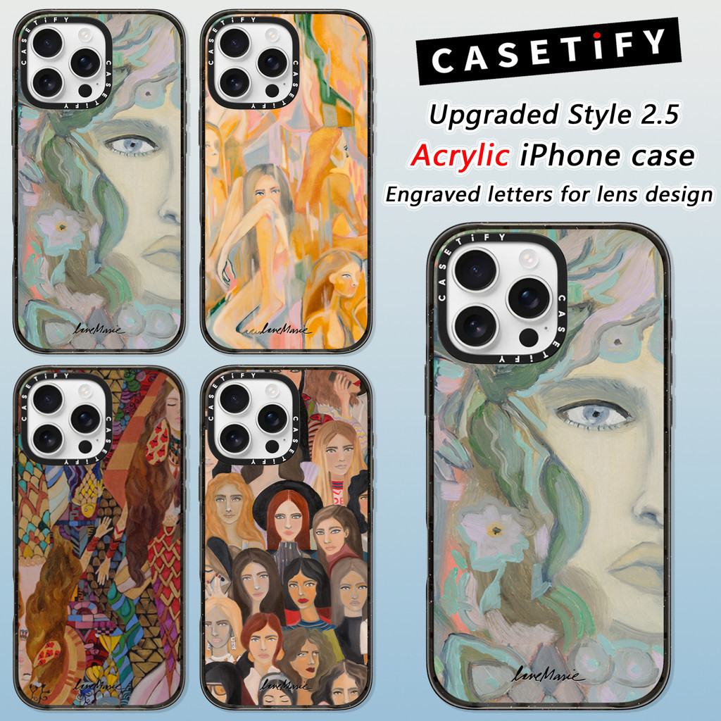 Heart Evanghelista ภาพวาดสีน้ํามันคลาสสิก Portrait casetify เคสโทรศัพท์อะคริลิคเหมาะสําหรับ iPhone16