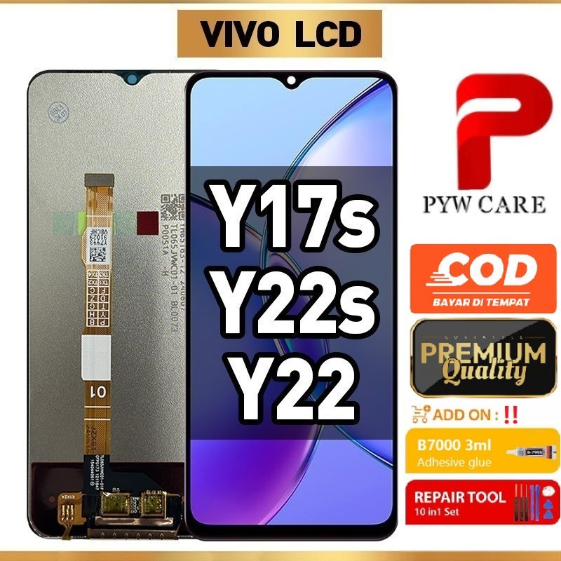 หน้าจอ LCD ที่รองรับสําหรับหน้าจอ LCD Vivo Y17s / Vivo Y22 / Vivo Y22s