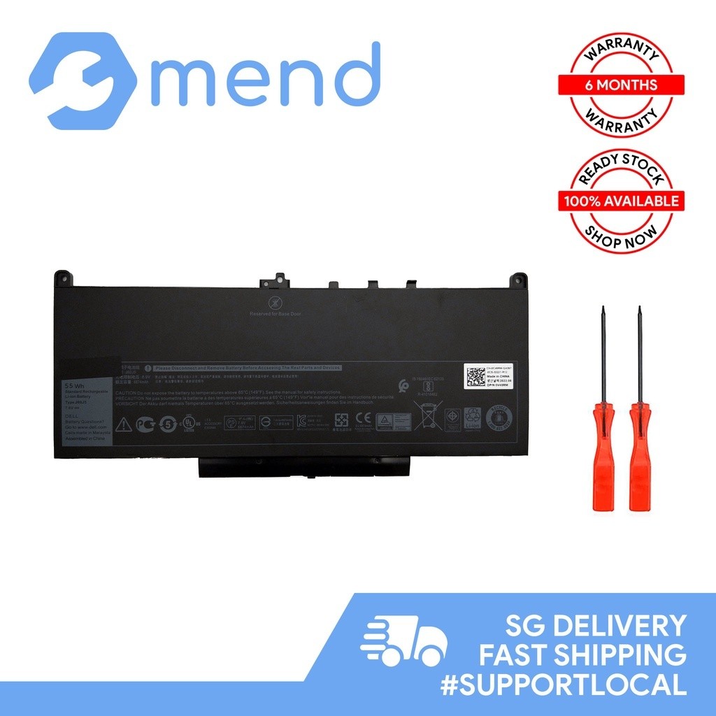 แบตเตอรี่ DELL J60J5 242WD 579TY R1V85 1W2Y2 MC34Y PDNM2 สําหรับ Latitude 12 E7270 E7470