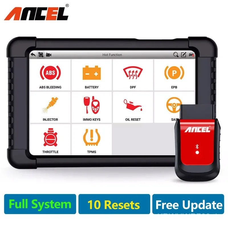 Ancel X6 เครื่องสแกนเนอร์ระบบทั้งหมด OBD2 เครื่องมือวินิจฉัย 10 รีเซ็ต SAS EPB น้ํามัน ABS DPF TPS B