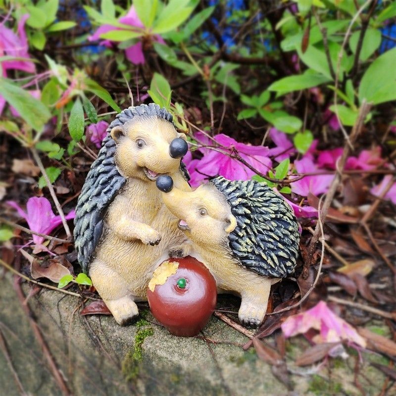 สวนลานกลางแจ้งจําลองสัตว์เม่นตกแต่งกระถางต้นไม้สวนสนามหญ้าตกแต่งประเทศกระถางดอกไม้ตกแต่ง dt6ฉ