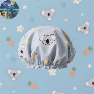 Strongaroetrtu 1 ชิ้นผู้หญิงอาบน้ํากันน้ํากว้าง Elastic Band Reusable ห้องน้ําถ้วยการ์ตูนหมีสุนัขหมวกอุปกรณ์ห้องน้ํา TH