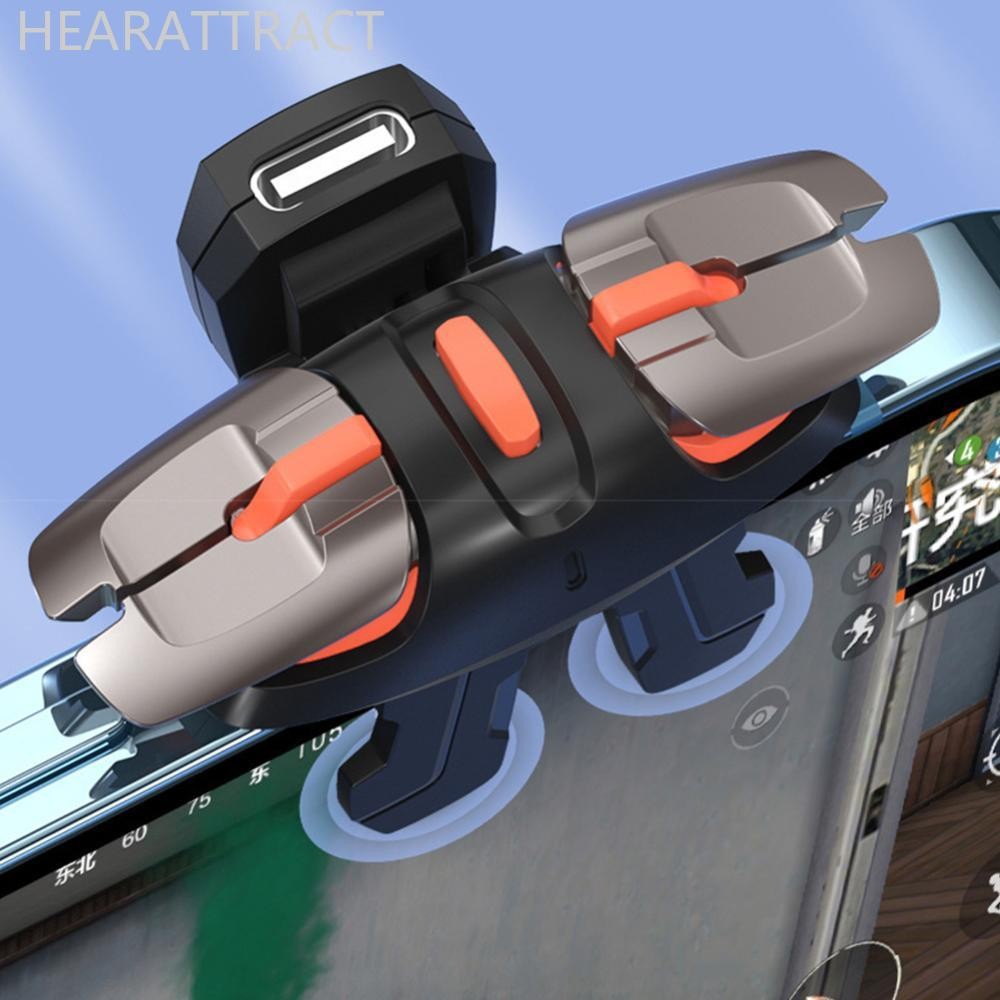 HEARATTRACT 1 คู่ PUBG 5th/6th Gen Gaming Triggers 4/6 นิ้ว Auto Rapid Fire ปุ่ม Pulse ความถี่ Recoi