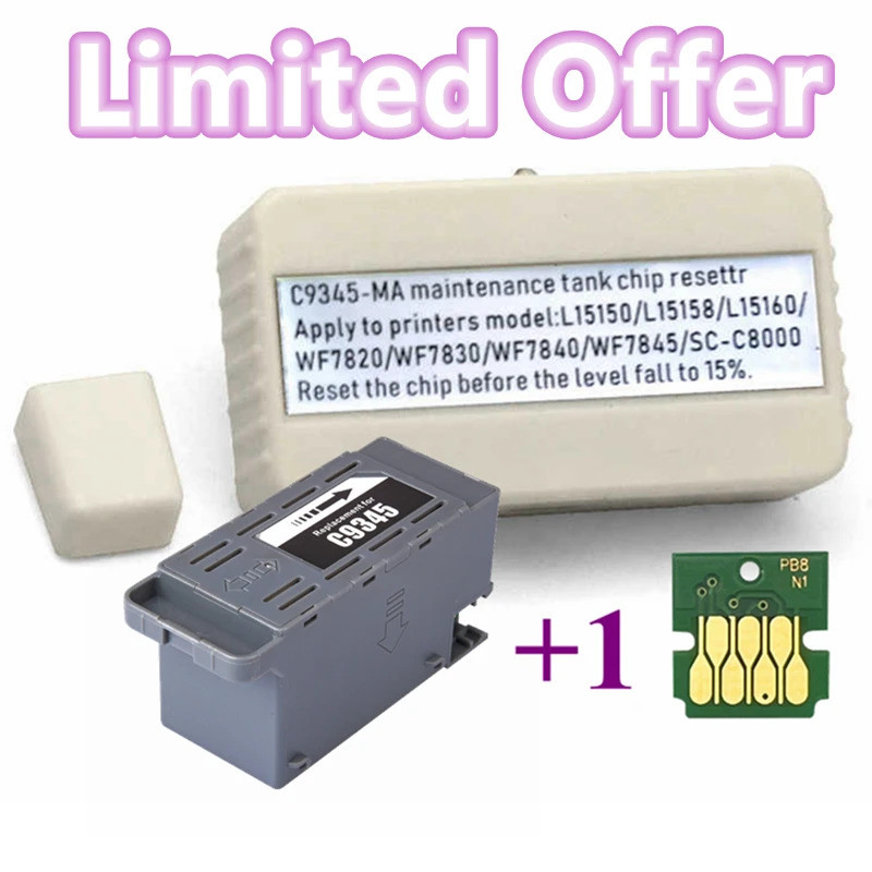 C9345 รีเซ็ตสําหรับ Epson L8058 L18058 L15168 กล่องบํารุงรักษา Decode Epson C9345 ตลับหมึกเสียรีเซ็ต