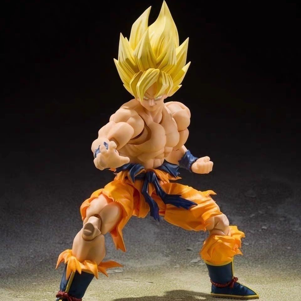 ในประเทศ SHF Dragon Ball Super Saiyan รุ่นที่สาม Battle Damage Son Goku ตกแต่งโมเดล