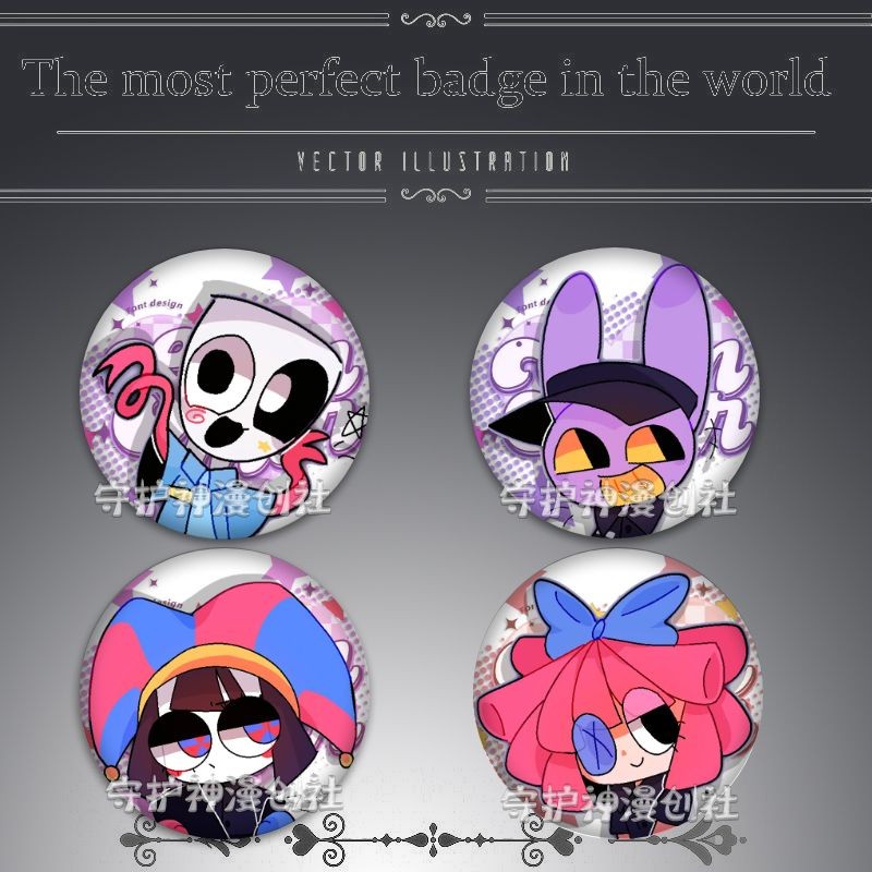 Pomni Jax Gangle พินอนิเมะดิจิตอลเซอร์คัสน่าสนใจ สำหรับผู้หญิง ตกแต่งแฟชัน พวงกุญแจและกระเป๋า ของขวัญ