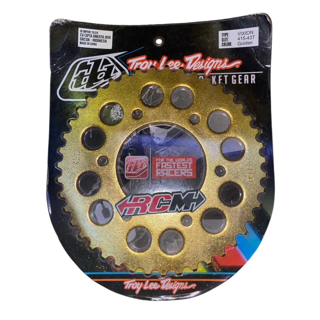 เกียร์สีดําด้านหลังขนาด 415-43T Vixion Gold สีทอง Tld ยี่ห้อ Original Tld ของแท้หายาก