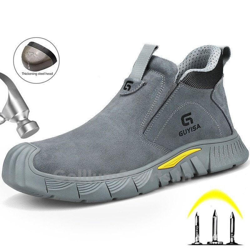New Steel Toe Shoes 3MNE TJVX Puncture Resistant Safety Shoes for Men LO1S P678