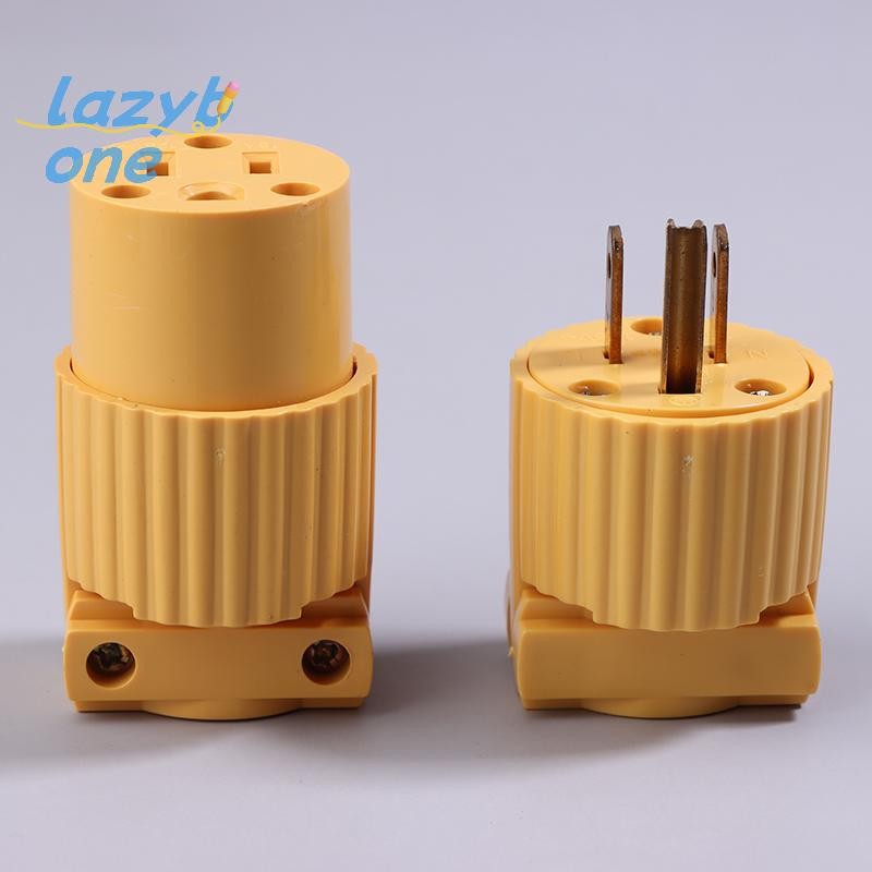 LZ-t] สีเหลืองอเมริกา L5-15R L5-15P L6-15R 6-15P Type B 15A US อุตสาหกรรมปลั๊กไฟชายหญิง 3 เสาสายไฟเช