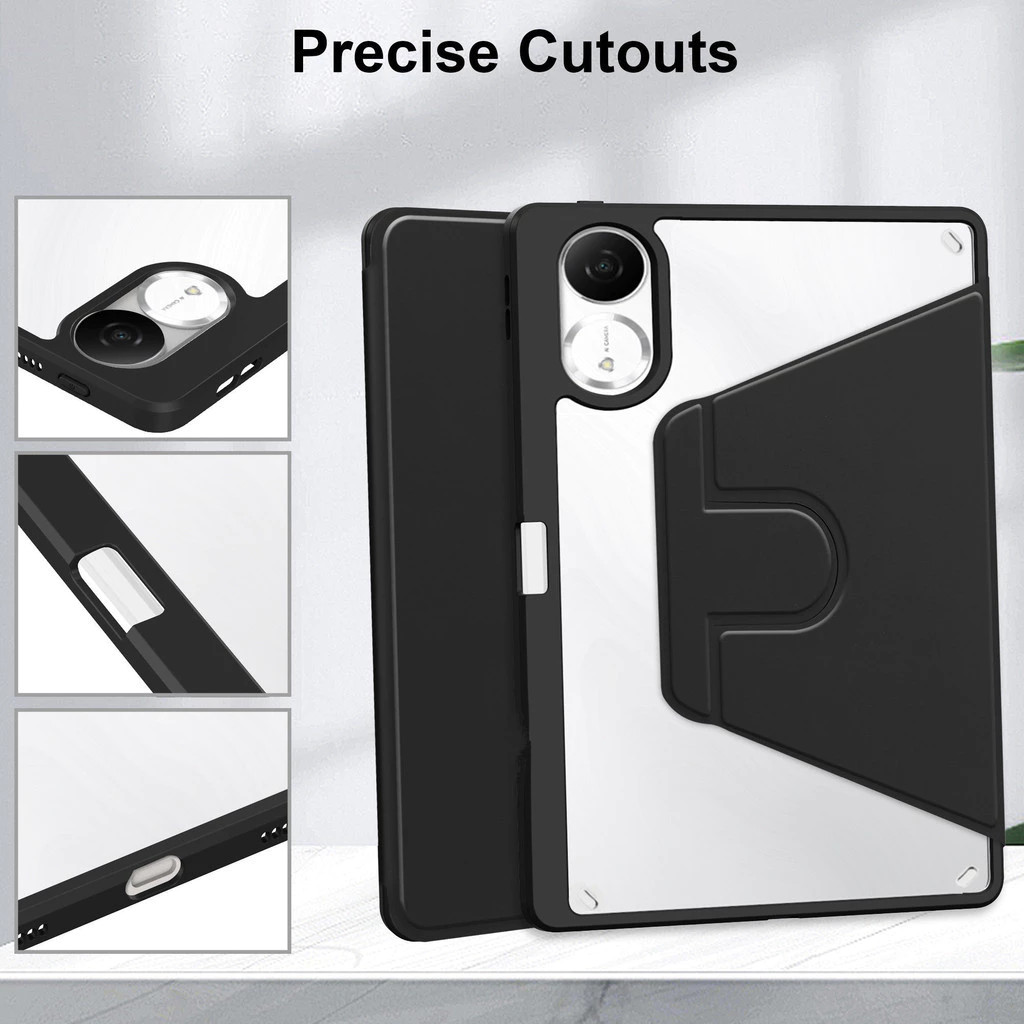 เคส สำหรับ xiaomi Redmi Pad 2 11 2025 Redmi Pad SE 8.7  RedmiSE 11/12.1 หมุนได้360 องศาหมุน หลังโปร่งใส พร้อมถาดใส่ปากกา - รูปที่ 3