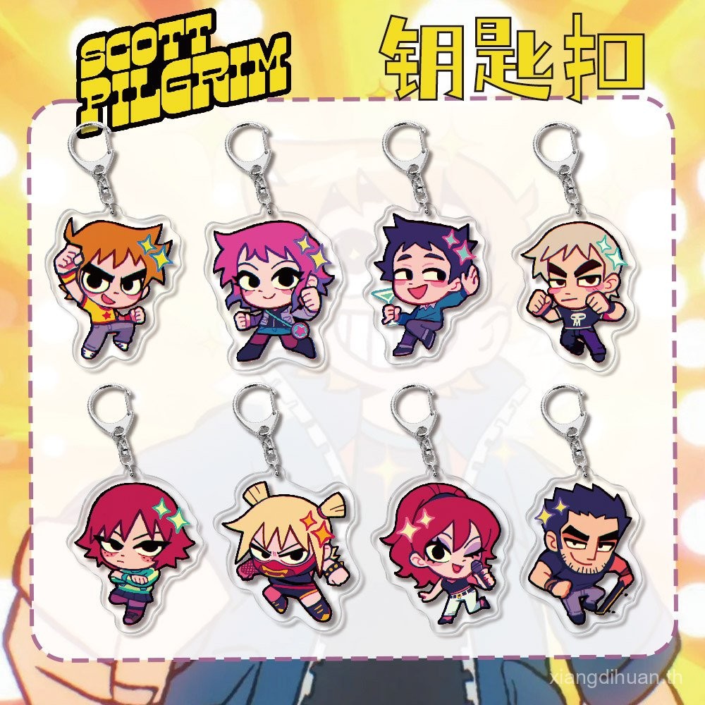 จี้พวงกุญแจอะคริลิค Scott Pilgrim Vs The World พร้อมของขวัญเล็ก ๆ สําหรับเทศกาล