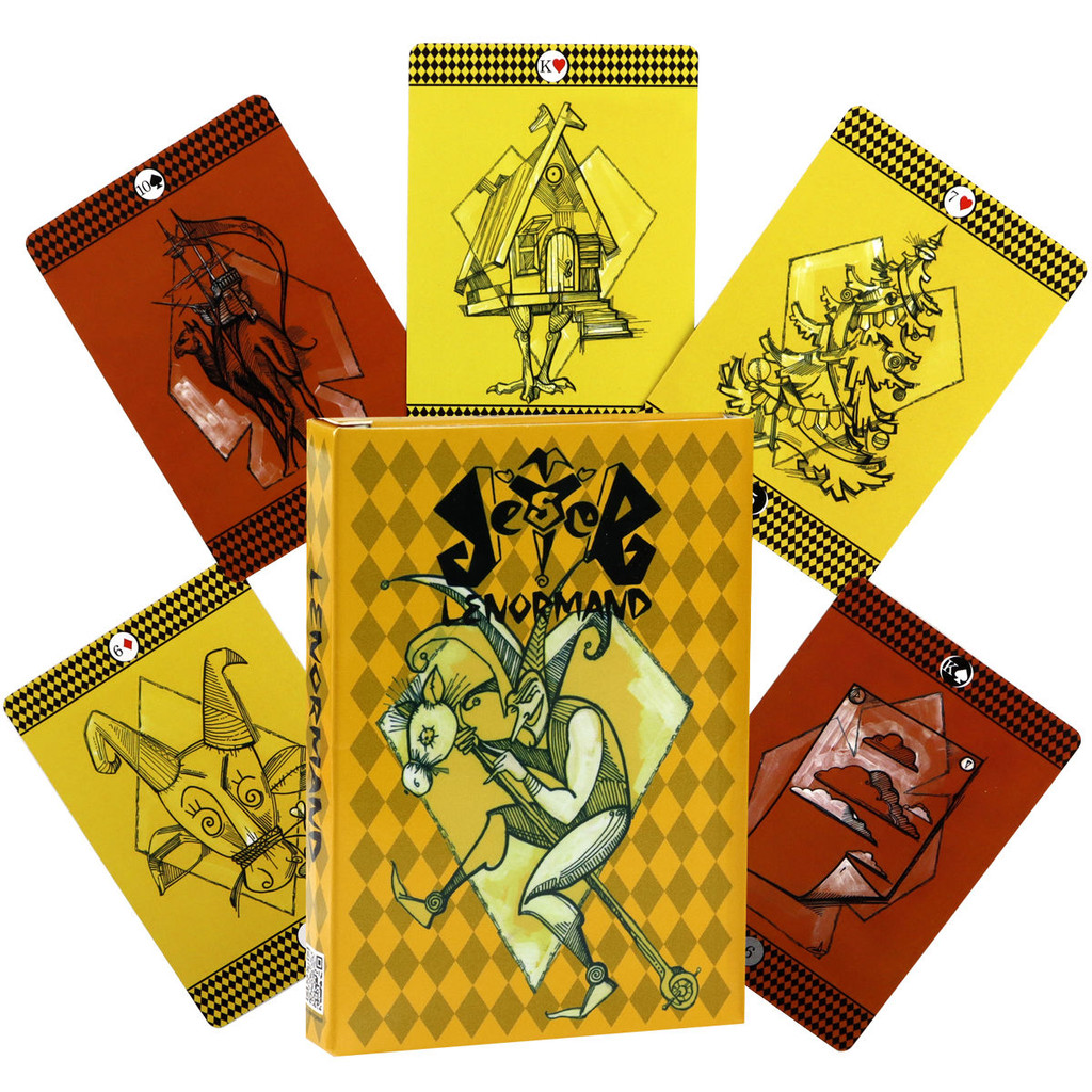 Joker Jester Lenormand เกมกระดานภาษาอังกฤษ Jester Lenormand พร้อมคู่มือกระดาษภาษาอังกฤษ