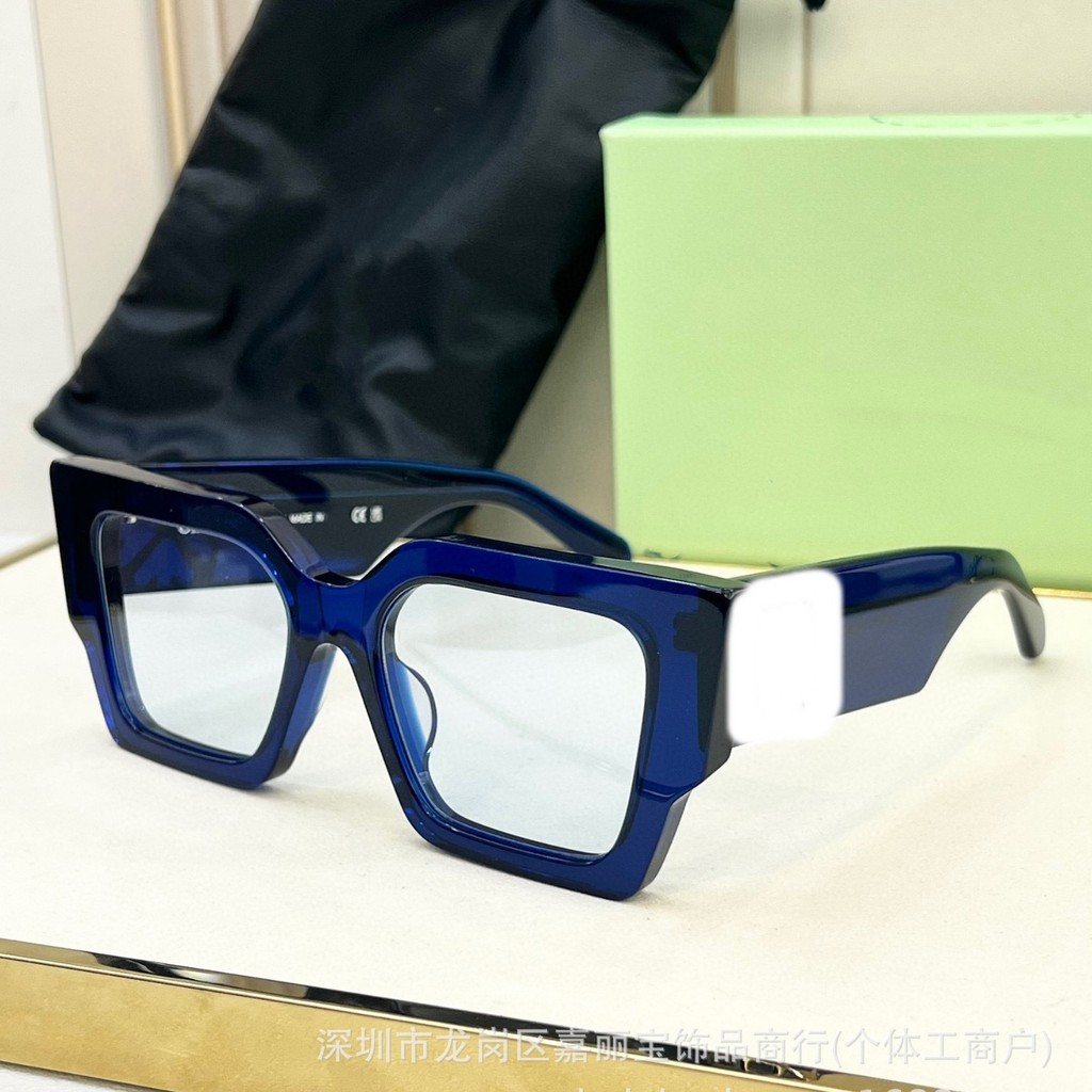 LVAU OFF WHITE New Side Corner Flower Large Frame Mirror fashion Sunglasses Unisex Street Style Suns