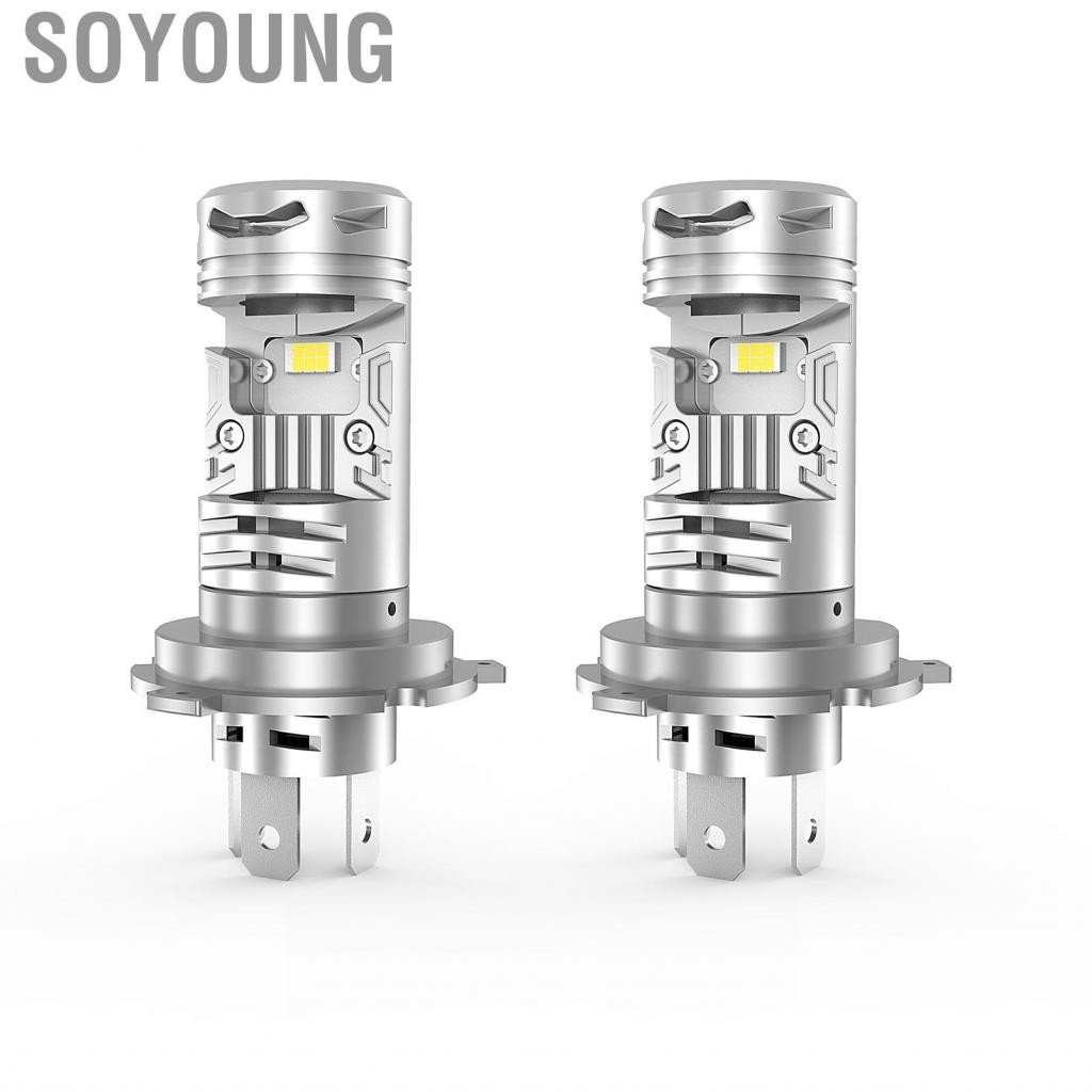 Soyoung Soyoung-TH 2PCS LED ไฟหน้า H4 00% ไฟหน้ารถสว่างสูง 120W IP68 ชุดประกอบกันน้ำความร้อนที่ดีการ