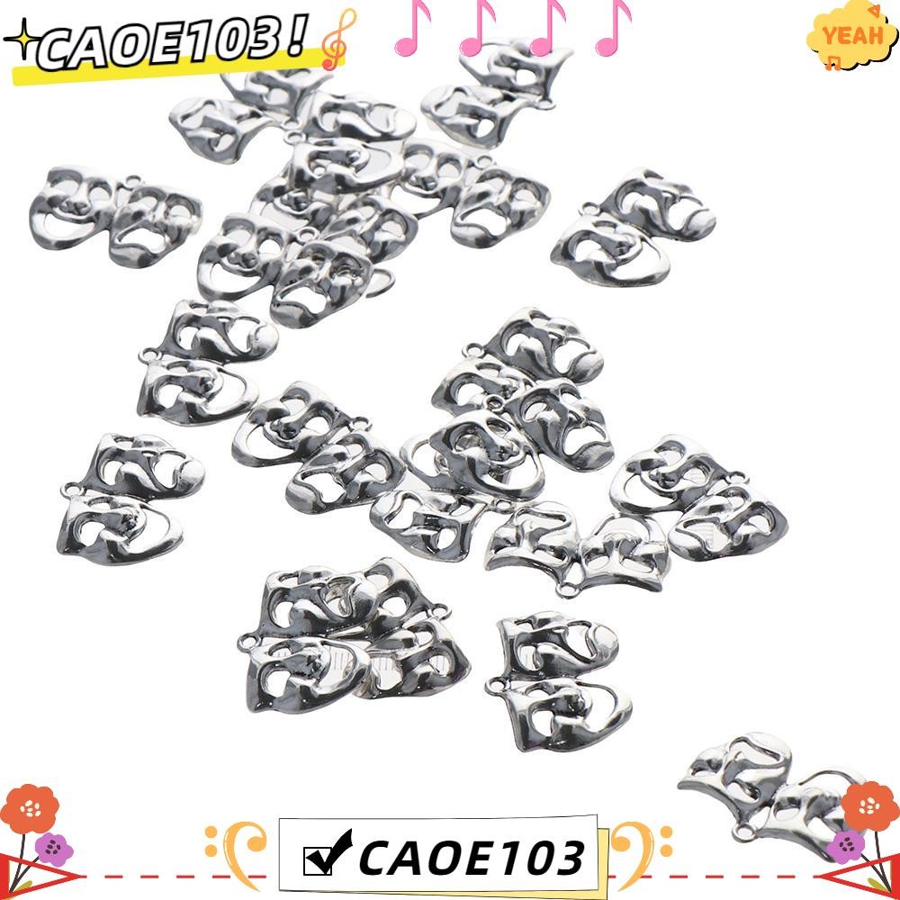 CAOE 20 ชิ้น สร้อยข้อมืออารมณ์ happy sad คอมเมดี้และ tragedi สไตล์เรโทร สำหรับทำเครื่องประดับเอง