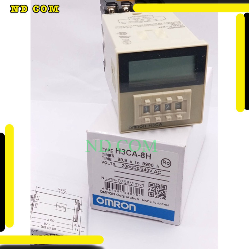 สุดคุ้ม! H3CA-8H TIMER TIME 99.9 s to 9990 h VOLTS. 200/220 สินค้าถ่ายจากงานจริงทางร้าน /240V AC