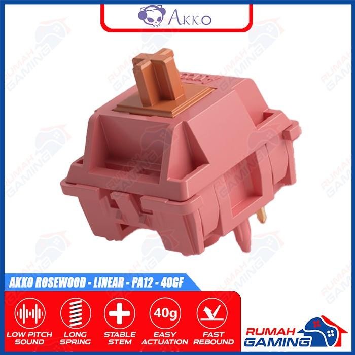 SWITCH - AKKO ROSEWOOD SWITCH - 5 PIN - 40g - PCB MOUNT - LINEAR