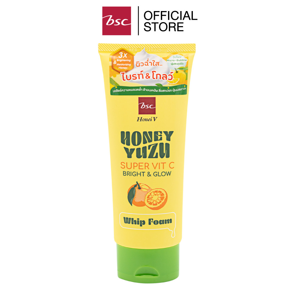 (ของแถม) HONEI V BSC HONEY YUZU SUPER VIT C BRIGHT&GLOW WHIP FOAM  ฮันนี่ วี บีเอสซี ฮันนี่ ยูซุ ซูเปอร์ วิตซี ไบรท์