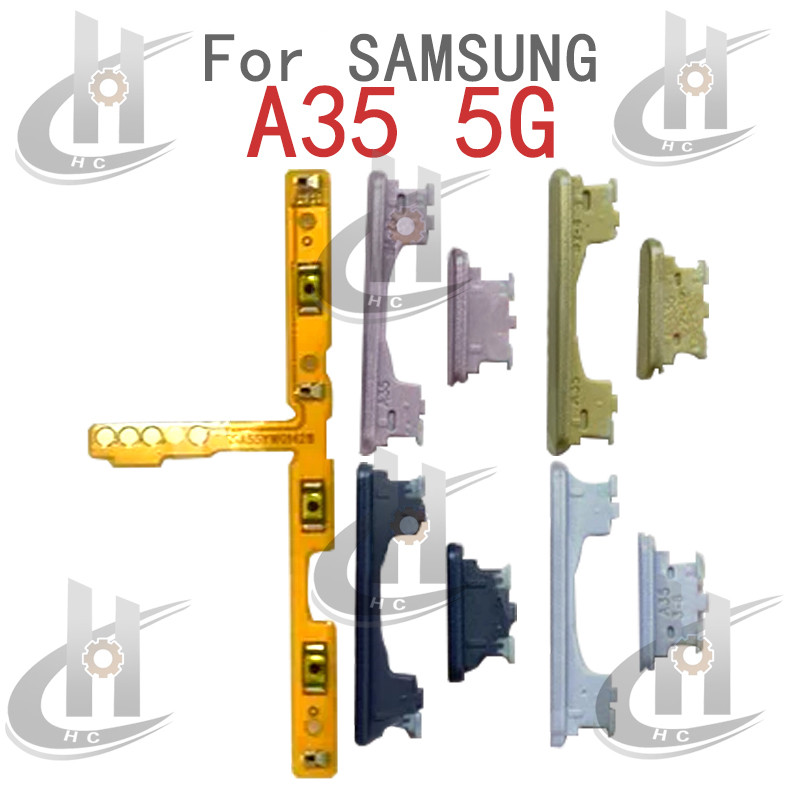 สําหรับ Samsung Galaxy A35 5G ปุ่มด้านข้างปุ่ม Flex Cable Keys ปุ่มปิดระดับเสียงขึ้นและลงปุ่มด้านข้า