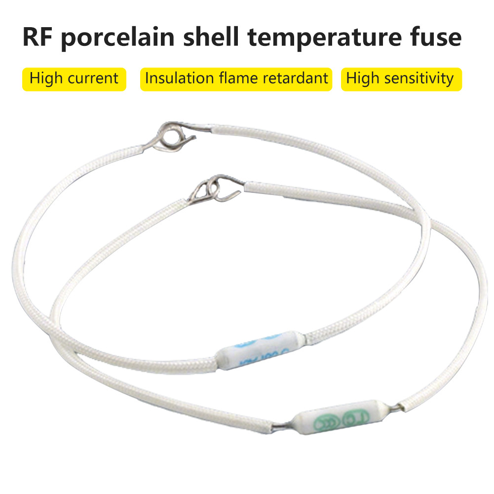 เทอร์โมฟิวส์หม้อหุงข้าว 10A 250 V กระเบื้อง มีหลายค่าให้เลือก 165°c 185°c cยาว 220 mm.
