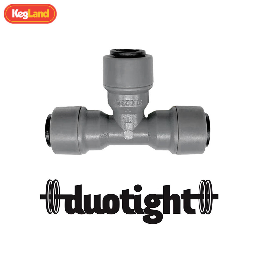 Kegland Duotight พลาสติก Quick Connect สีดํา/สีเทา Equal Tee Pipe (8 มม.หญิง X 8 มม.)