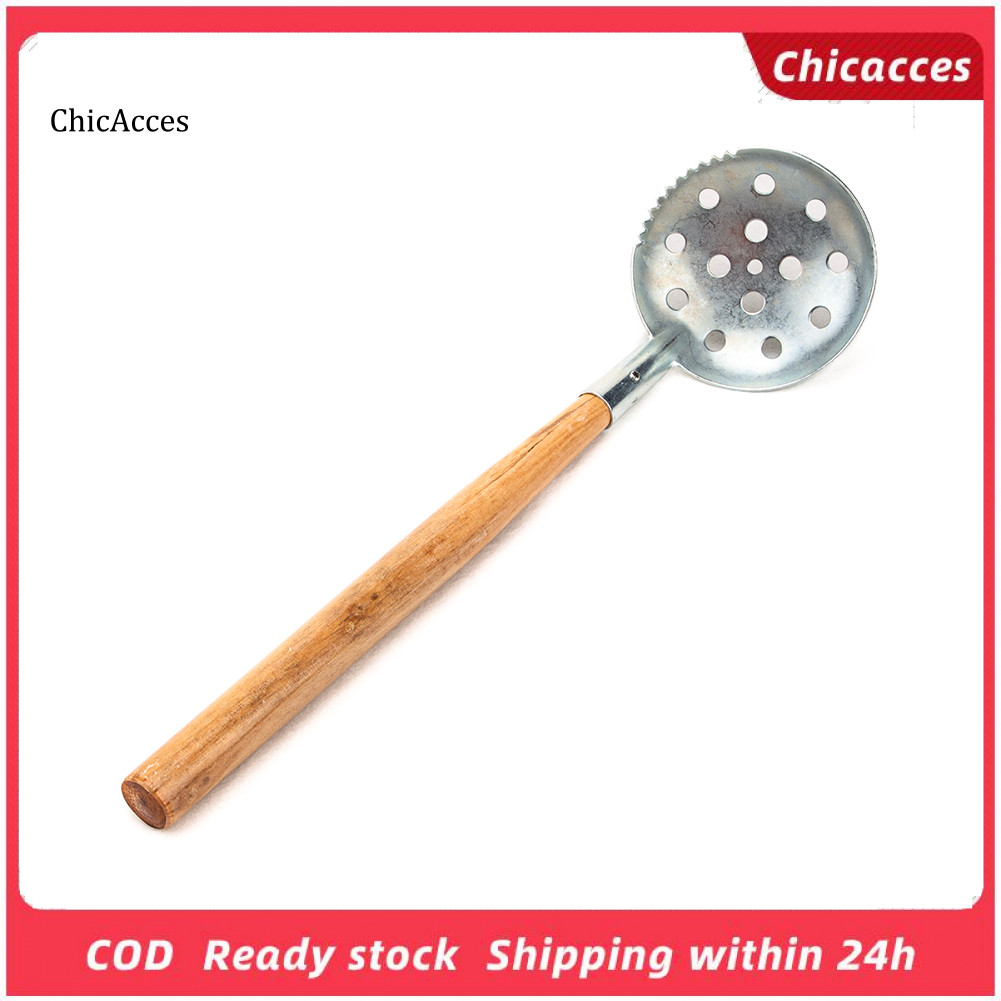 <ChicAcces> ที่ตักตกปลาน้ําแข็งแบบพกพา Scooper ไม้จับ Slush Skimmer เครื่องมืออุปกรณ์เสริม
