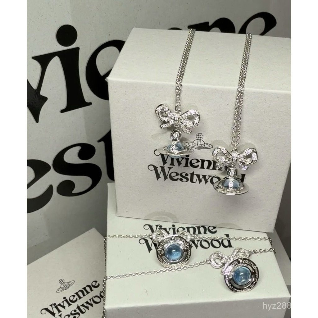 สร้อยคอนำเข้า P80 Viviennewestwood แบบ Bowknot สำหรับวันเกิดและวาเลนไทน์ ของขวัญให้แฟนหรือภรรยา